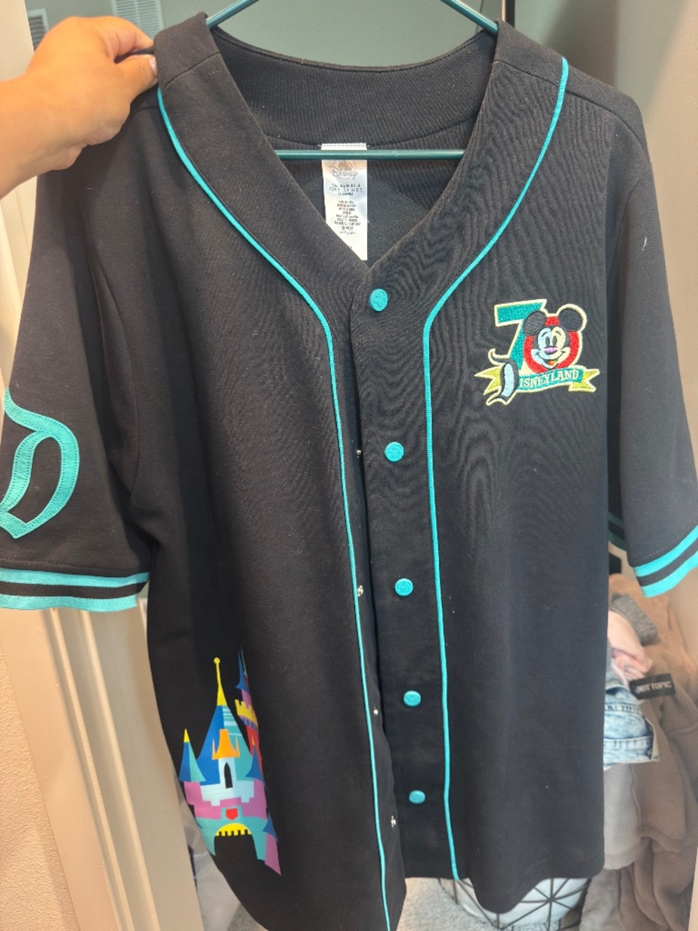 D23 70th anniversary Disneyland baseball jersey
